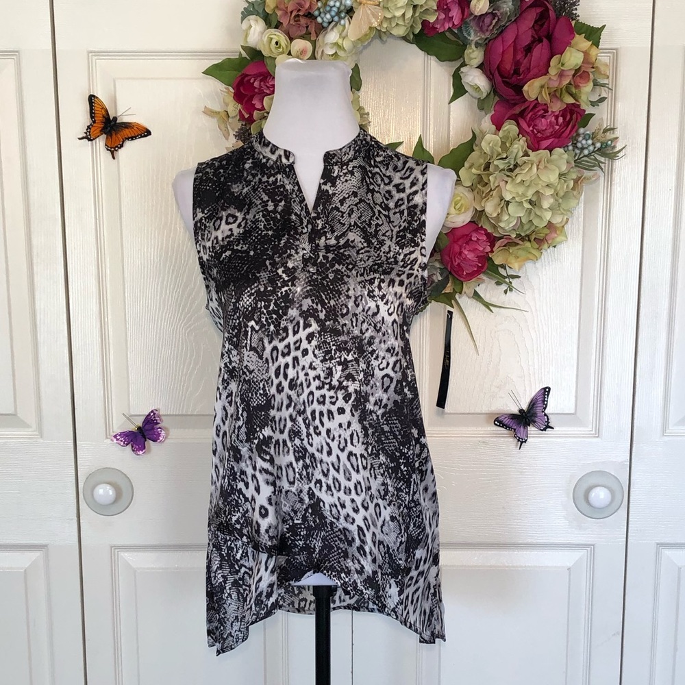 💼 ILE New York Snake Print Tunic Top Sz Medium